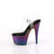 Босоніжки Pleaser Adore-708MCH *7 дюймів на підборах, 2 3/4 дюйма з ремінцем на щиколотці PF, прозорі/фіолетові