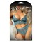 Мереживний комплект білизни бра та стрінги Teal Me About It Fantasy Lingerie, синій, One Size