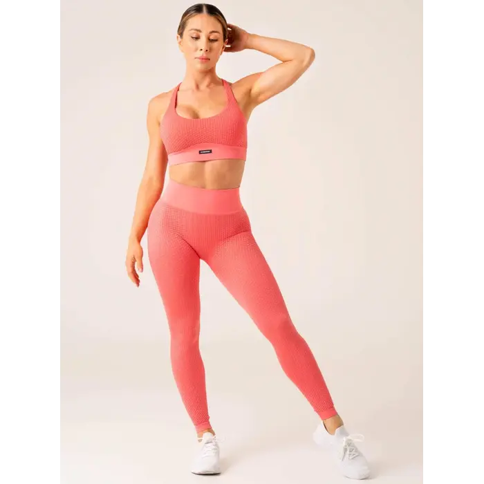 Легінси Ryderwear Honeycomb Scrunch Seamless Leggings - Coral Pink