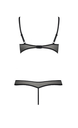 Комплект белья с открытым доступом HEIDI SET WITH OPEN BRA black S/M - Passion