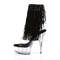 Чоботи Pleaser Boots Delight-1017TF *6 дюймів на підборах, 1 3/4 дюйма з відкритим носком/п'ятою, різьбленою бахромою, прозорі