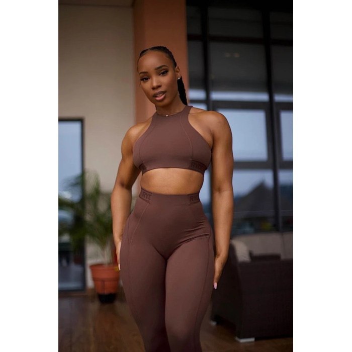 Топ Level Up High Impact Sports Bra - Chocolate