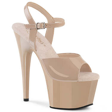 Босоніжки Adore-709 на підборах 7 дюймів, ремінець на щиколотці 2 3/4 дюйма, колір тілесного кольору