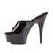 Шлепанцы Pleaser Delight-601, каблук 6 дюймов, платформа 1 3/4 дюйма, открытый носок, черные