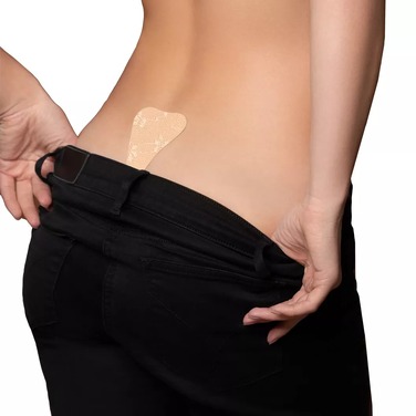 Самоклеющиеся трусики Bye Bra с кружевом, бежевые, One Size