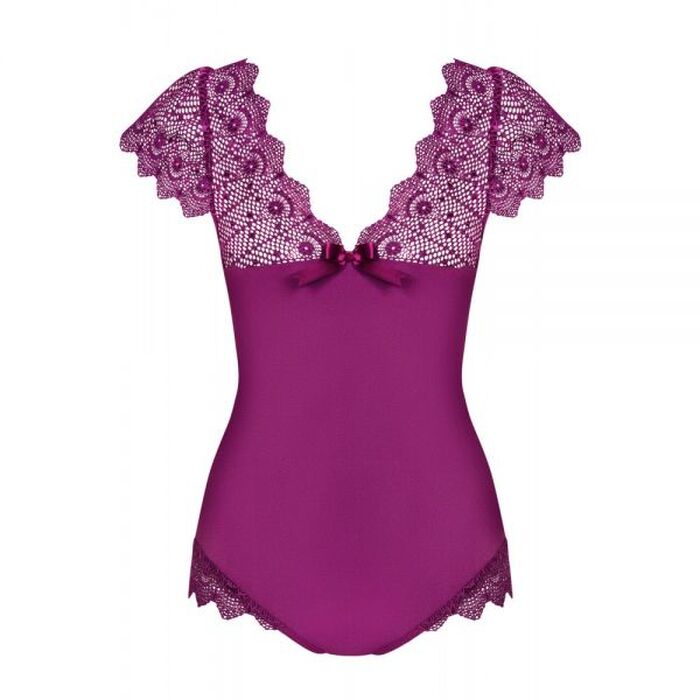 Боди Obsessive Moketta teddy purple S/M