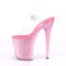 Босоніжки Pleaser Flamingo-808CF на підборах 8 дюймів, босоніжки з ремінцем на щиколотці 4 дюйми, прозорі/рожеві