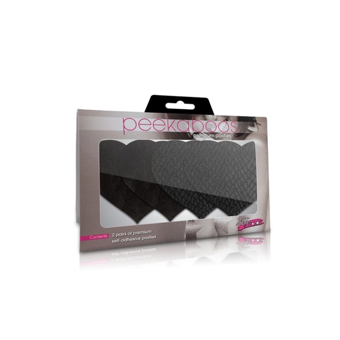 Наклейки на соски Peekaboos из кружева и гладкие в форме сердца, набор из 2 пар