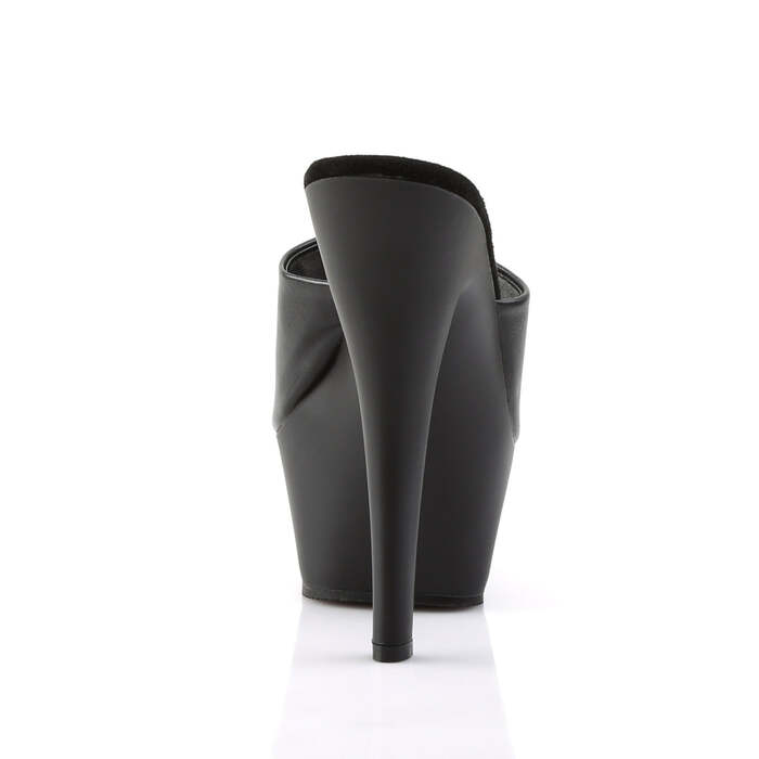 Босоножки Slides Kiss-201 с шипами на каблуке 6 дюймов, чёрная веганская кожа