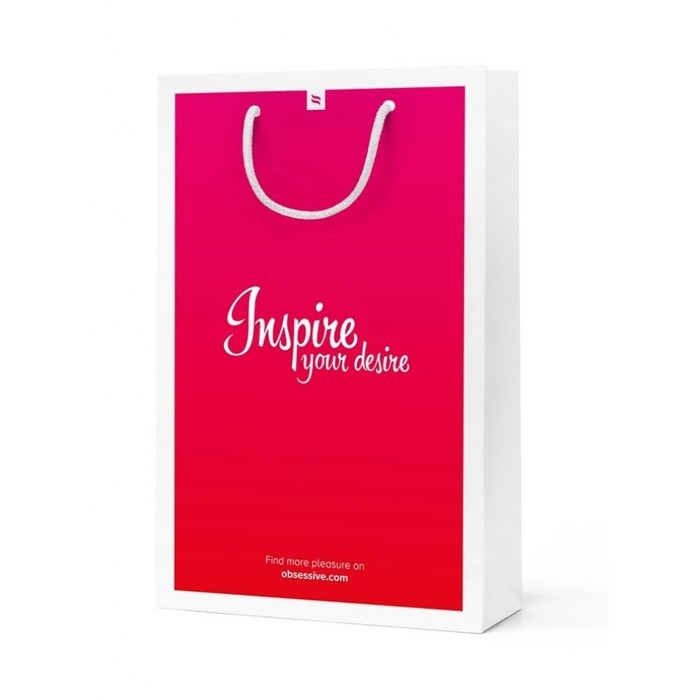 Стрінги Obsessive Luiza напівпрозорі з мереживом, S/M