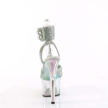 Босоножки Adore-791HTRS, каблук 7 дюймов, манжета на щиколотке 2 3/4 дюйма, с ремешком на щиколотке, с ремешком на щиколотке, серебристые