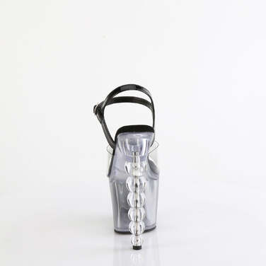 Босоніжки Bliss-708-1BC **7-дюймовий каблук, 2 3/4-дюймовий ремінець на щиколотці PF, прозорі/чорні