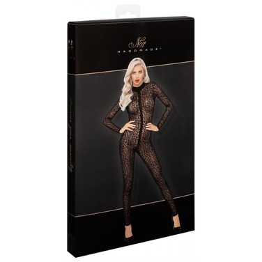 Эротичный комбинезон с леопардовым принтом S F285 Noir Handmade