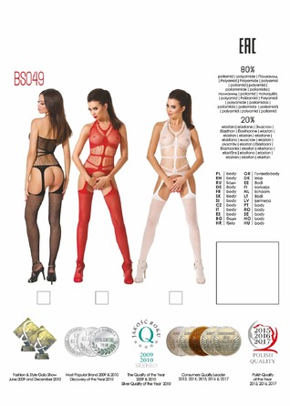 Бодістокінг BS049 black Passion, з відкритим доступом, чорний, S/L