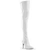 Сапоги-ботфорты Seduce-3000, 12 см, однотонные, эластичные, белые