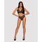 Комплект ажурный Obsessive Kokietta set Black S/M
