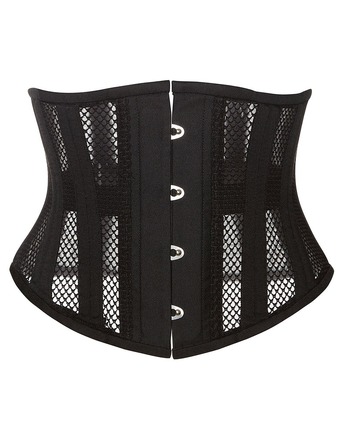 Корсет из сетки Star Night Steel Bones Grid Corsets с крючками и шнуровкой, черный, XL (без коробки)