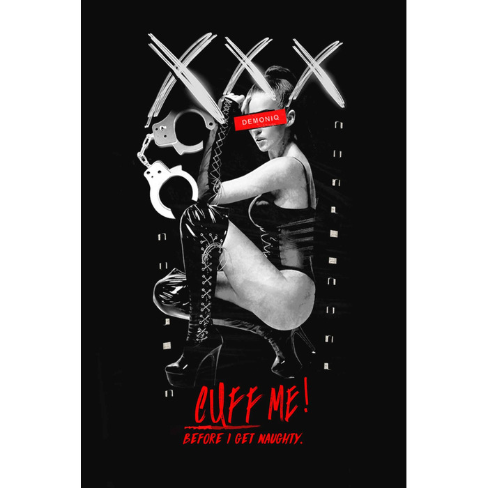 Мужская футболка с принтом «Cuff Мe!» Demoniq TSHRB004 черная, L