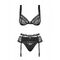 Комплект Obsessive Heartina 3 pcs set black L/XL