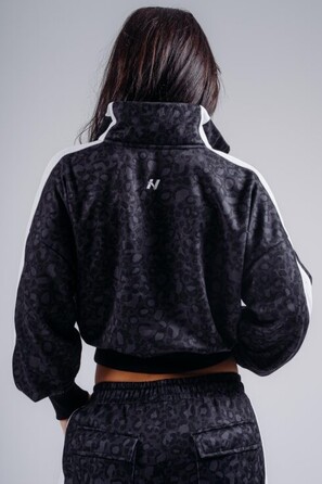 Кофта Nebbia Half-Zip Leopard Sweatshirt PRIMAL Black Leopard 866