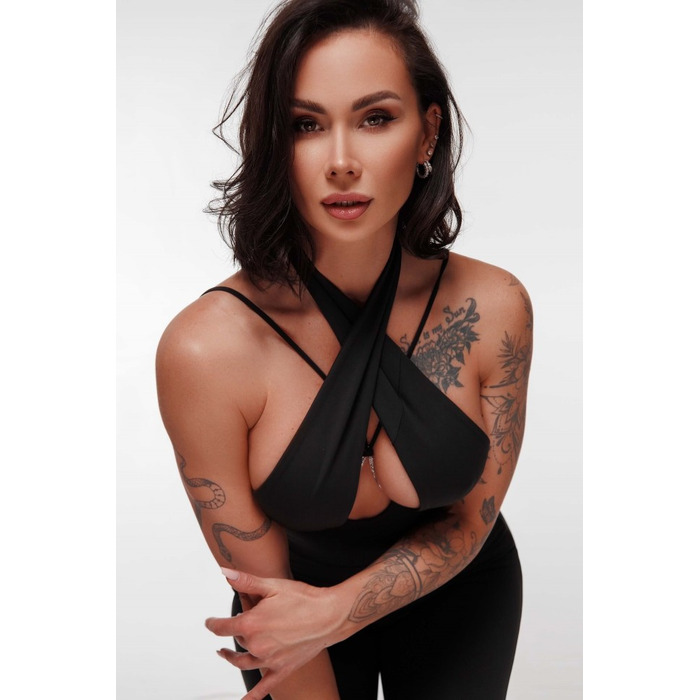 Комбінезон розкльошений Fitzona Black Flared Jumpsuit 4279776B