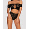 Комплект мереживний топ і трусики Obsessive Inessita set Black S / M / L