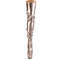 Чоботи Pleaser Adore-3000HWR *7 дюймів на підборах, 2 3/4 дюйма PF Stretch до стегна, блискавка збоку, рожеве золото