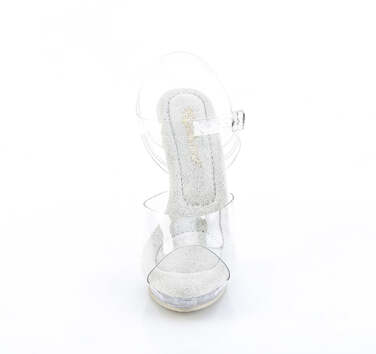 Босоножки Lip-108, каблук 5 дюймов, ремешок на щиколотке шириной 3/4 дюйма, прозрачный/прозрачный