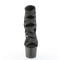 Босоножки Pleaser Adore-700-24, каблук 7 дюймов, ремни крест-накрест 2 3/4 дюйма, молния сзади, черная эластичная лента из микрофибры