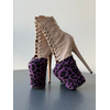 Захисти для Платформи Взуття Animal Print для Pole Dance Heels Захист та Стиль - фіолетовий леопард