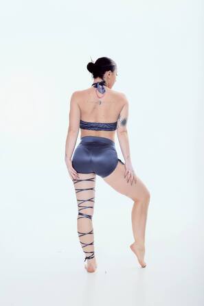 TRUE shorts Blue graphite silk_ синій графітовий шовк