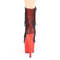 Ботинки Pleaser Adore-1020HFN *Каблук 7 дюймов, 2 3/4 дюйма, шнуровка спереди, боковая молния, красные/красный хром