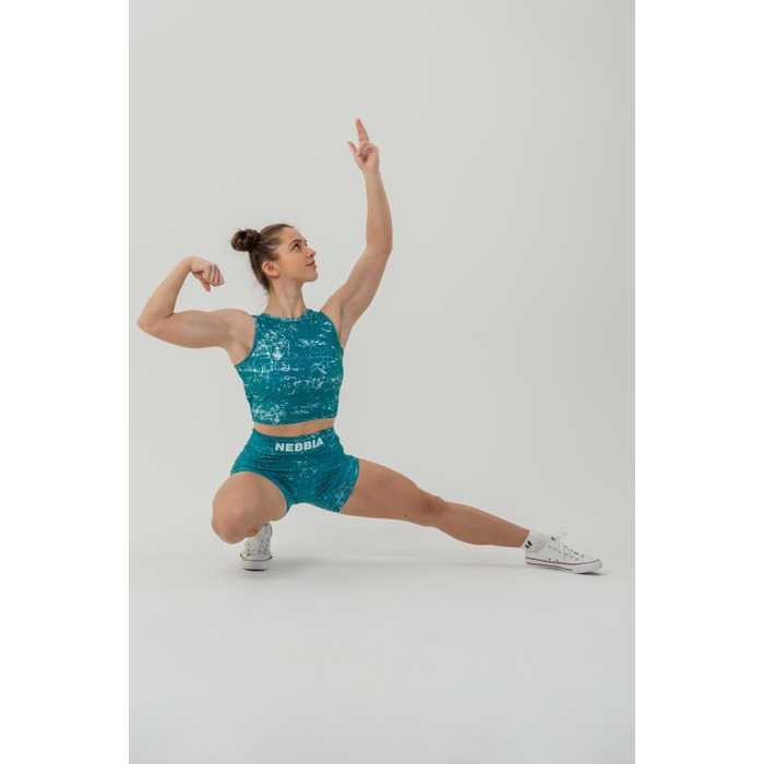 Топ Nebbia Crop tank top ROUGH GIRL Green 617