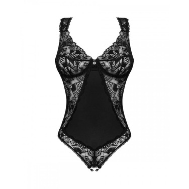 Эротическое кружевное боди с интимным верезом Donna Dream Obsessive M/L