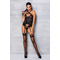 Корсет з геометричним орнаментом та стрінги HIMA CORSET black S/M - Passion