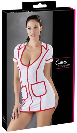 Сукня медсестри сексуальна Cottelli Colection Nurse Dress, M, біла