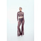 SILHOUETTE PANTS Mocha brown mesh_ коричневий мокко сітка