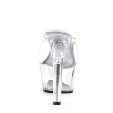 Шлепанці Aspire-601, каблук 6 дюймів, висота 2 1/4 дюйма, веганські, прозорі