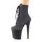 Ботинки Pleaser Flamingo-1020REFL *Каблук 8 дюймов, 4-дюймовый PF-ботинок со шнуровкой спереди, молния сбоку, зелёный/чёрный