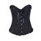Корсет з квітковим принтом Star Night Corset Top з гачками та шнурівкою, чорний, L (без коробки)