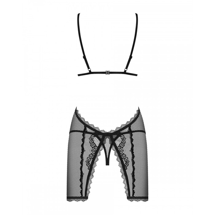 Пеньюар Obsessive Millagro и стринги S/M