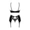 Комплект латексний з поясом для панчох Obsessive Norides 3-pcs set XS/S