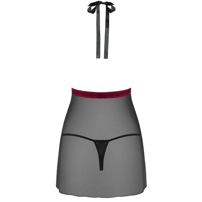 Пеньюар Obsessive Rossita черный, S/M