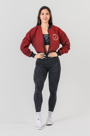 Бомбер Nebbia Washed Bomber Jacket with Contrast Lining LEGEND Black 784