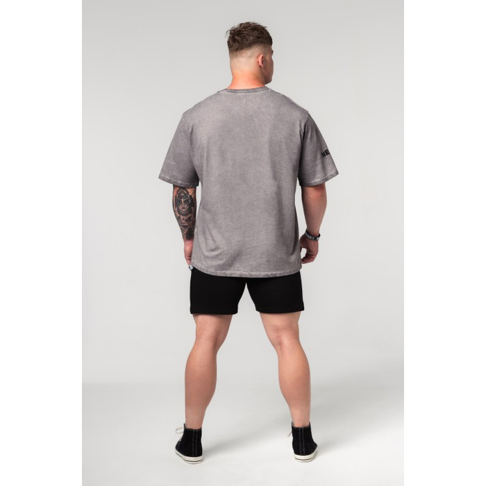 Футболка Nebbia Washed-off Heavyweight Cotton Oversized T-shirt GRIND Light Grey 370