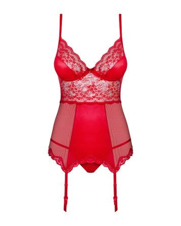 Корсет с подвязками для чулок Obsessive Lovica corset L/XL