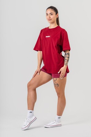 Футболка Nebbia Oversized T-shirt GYM ESSENTIALS Dark Red 381