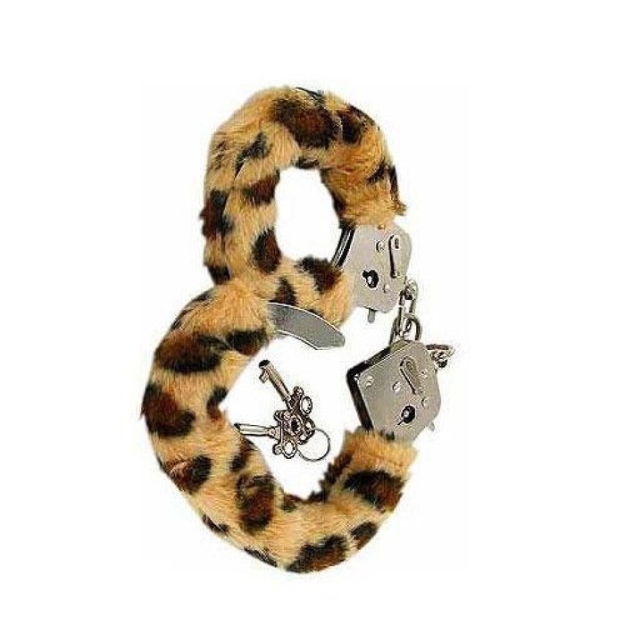 Наручники, Metal Handcuff with Plush, LEOPARD