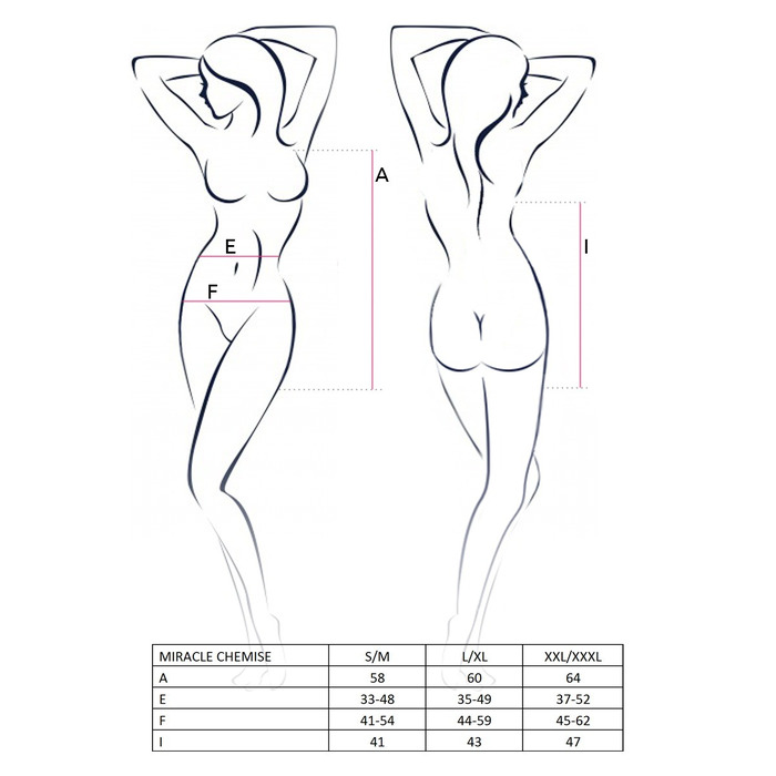 Платье мини с глубоким декольте MIRACLE CHEMISE black S/M - Passion