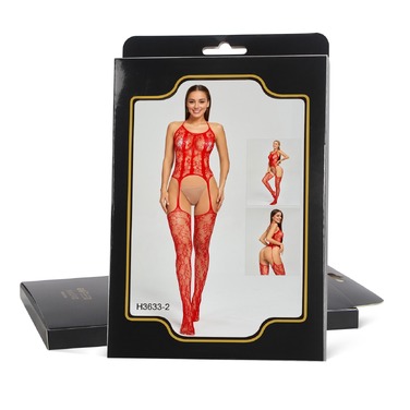 Комбинезон открытый Star Night кружевной, красный, XS-M